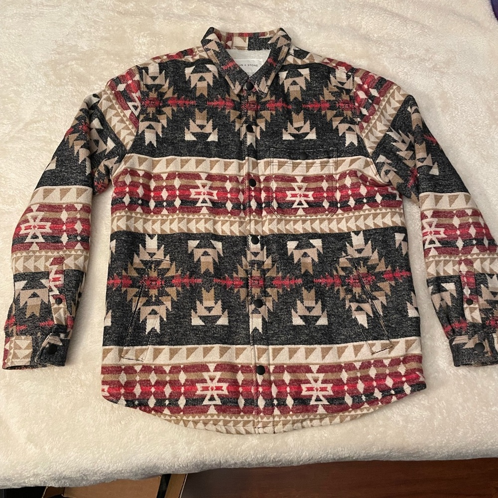 Sun + Stone Western Pattern Jacket - Like New Mens Medium